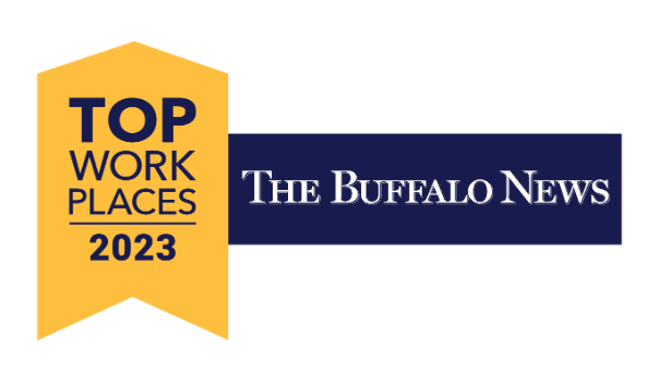 Top Work Places badge - 2023 The Buffalo News