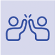 two people giving a "high five" icon