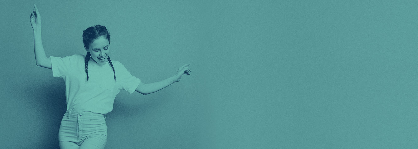 Woman cheering