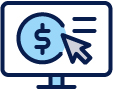 icon- computer screen with money symbol