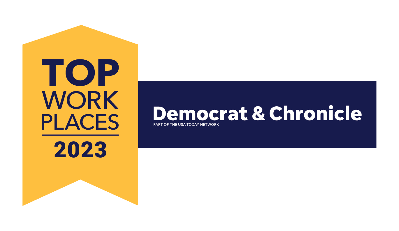 Top Work Places badge - 2023 Democrat & Chronicle