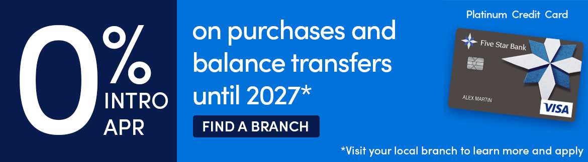 Ad - 0% intro APR on purchases and balance transfers until 2027* Find a branch