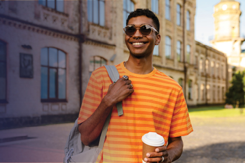 College Student smiling