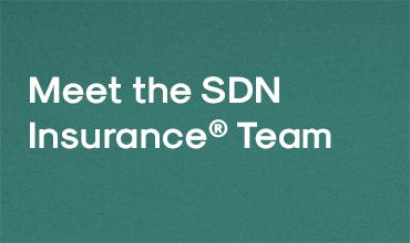 Feature square  saying "Meet the SDN Insurance Team"