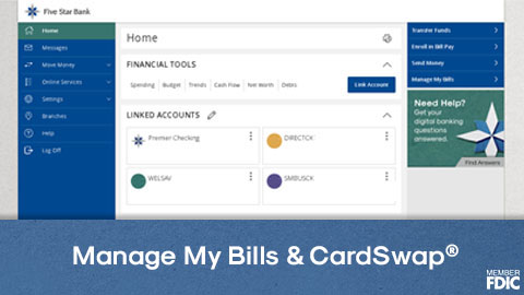 Manage My Bills & CardSwap simulator