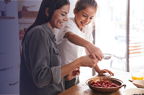Woman and daughter